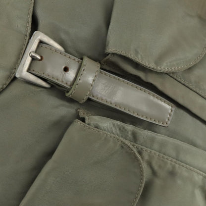 Prada Double Front Pocket Backpack Tessuto, BEIGE, NYLON, Backpack