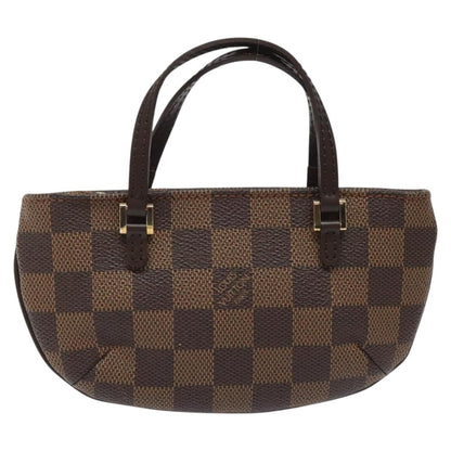 Louis Vuitton Manosque Pochette Damier, BROWN, CANVAS, Clutche & pouche