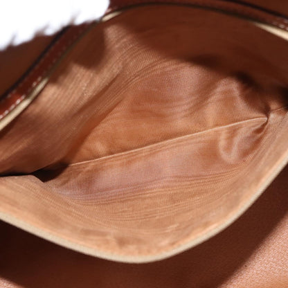 Celine Vintage Macadam Handbag Canvas, BROWN, CANVAS, Handbag