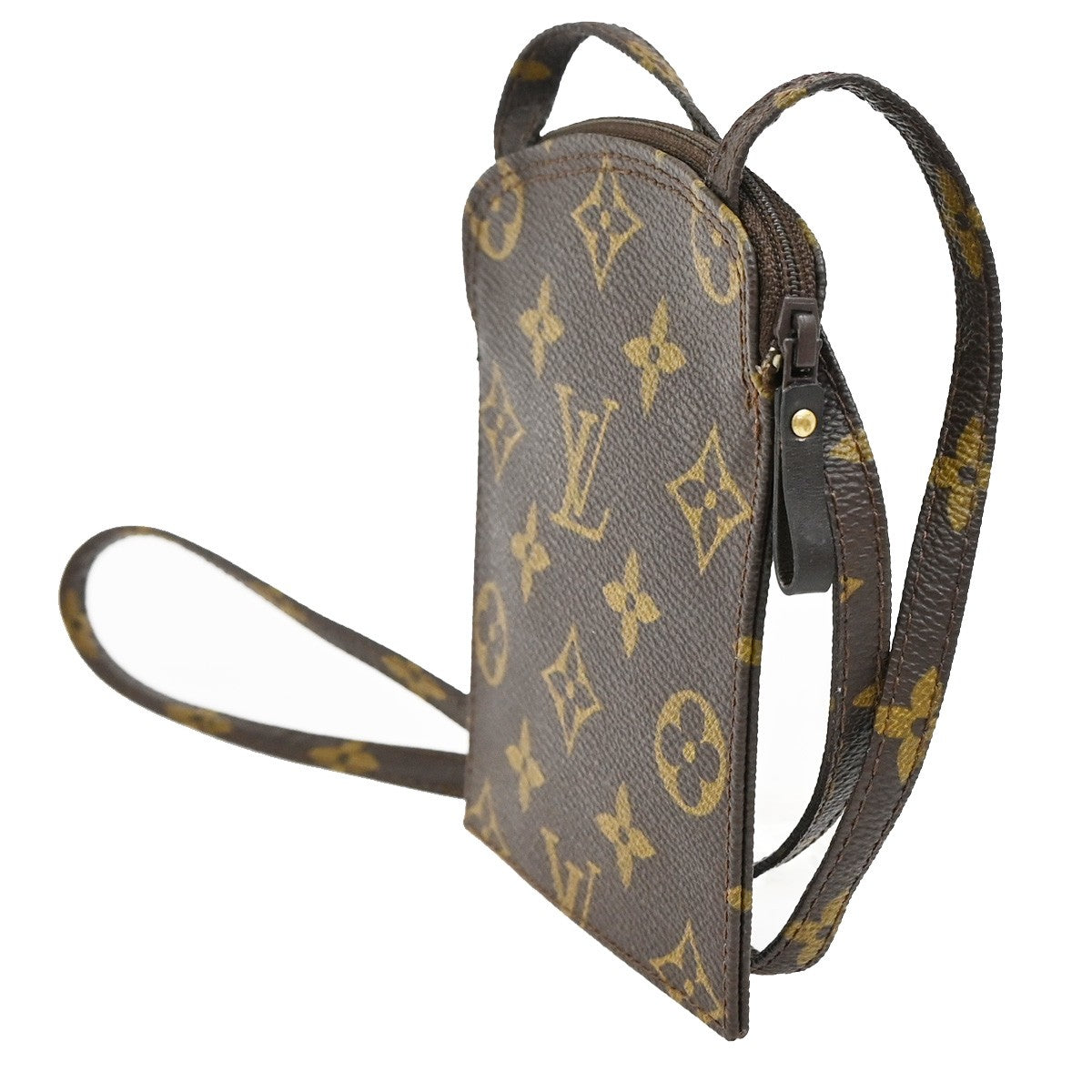 Louis Vuitton Pochette Secret Monogram canvas, BROWN, CANVAS, Clutche & pouche