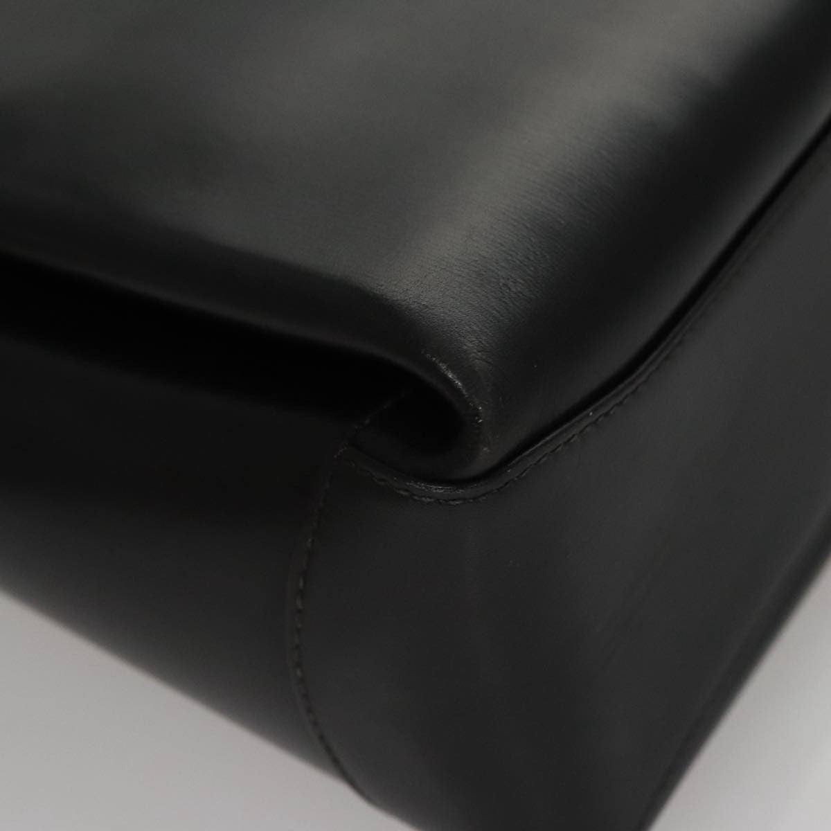 Gucci Vintage Convertible Bamboo Box Crossbody Bag Leather, BLACK, LEATHER, Handbag