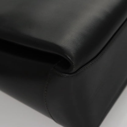 Gucci Vintage Convertible Bamboo Box Crossbody Bag Leather, BLACK, LEATHER, Handbag