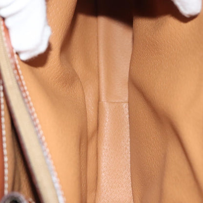 Celine Vintage Convertible Top Handle Bag Macadam Coated Canvas, BROWN, CANVAS, Handbag