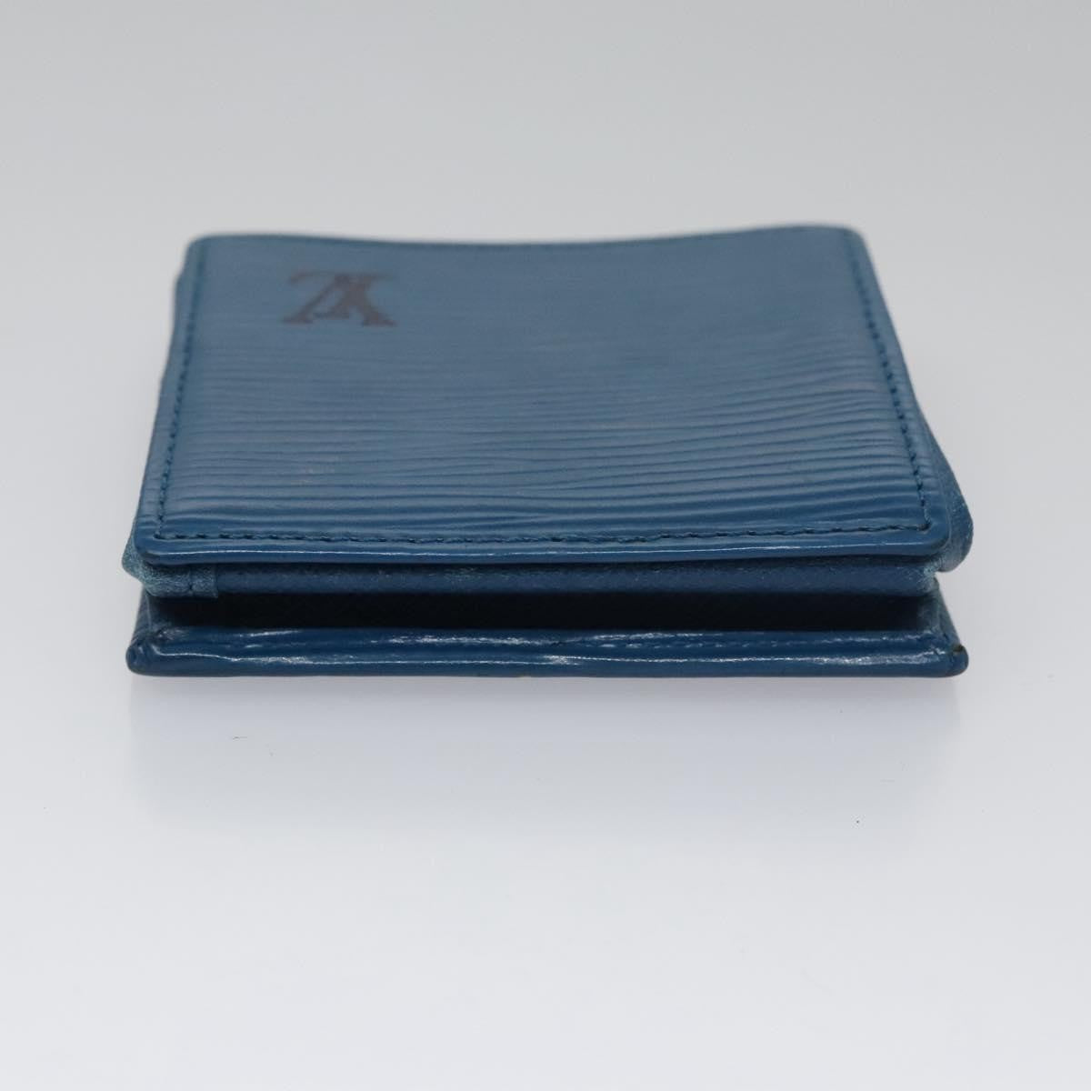 Louis Vuitton Porte Monnaie Boite Epi Leather, BLUE, LEATHER, Wallets