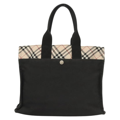 Burberry Nova Check Tote canvas check pattern, BLACK, CANVAS, Tote bag