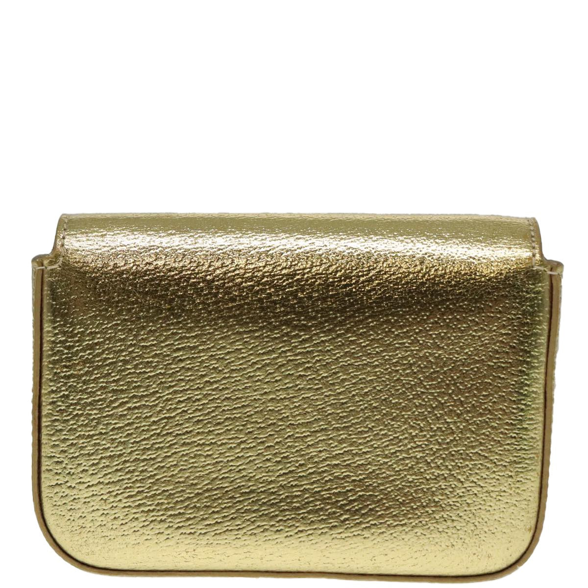 Prada Vintage Pouch Leather, GOLD, LEATHER, Clutche & pouche