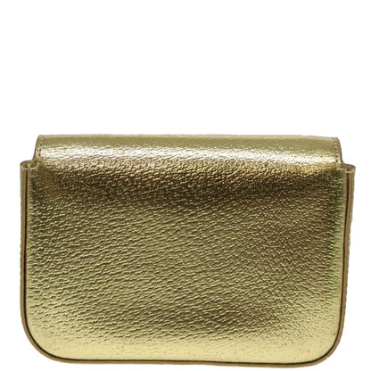 Prada Vintage Pouch Leather, GOLD, LEATHER, Clutche & pouche