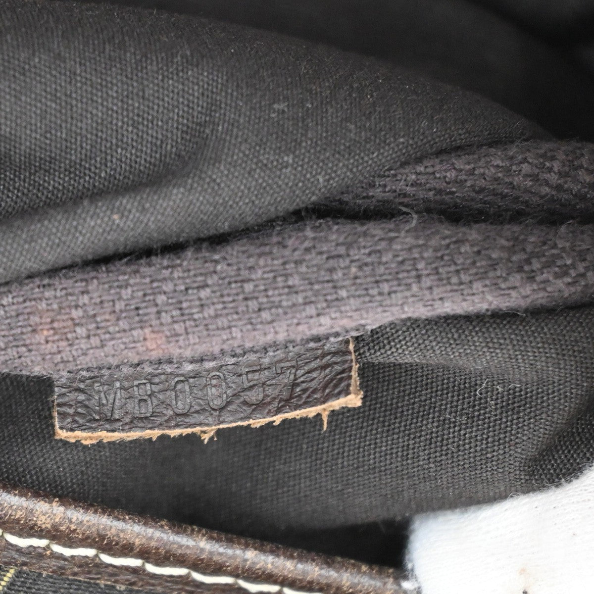 Louis Vuitton Saumur Handbag Mini Lin, BROWN, CANVAS, Handbag