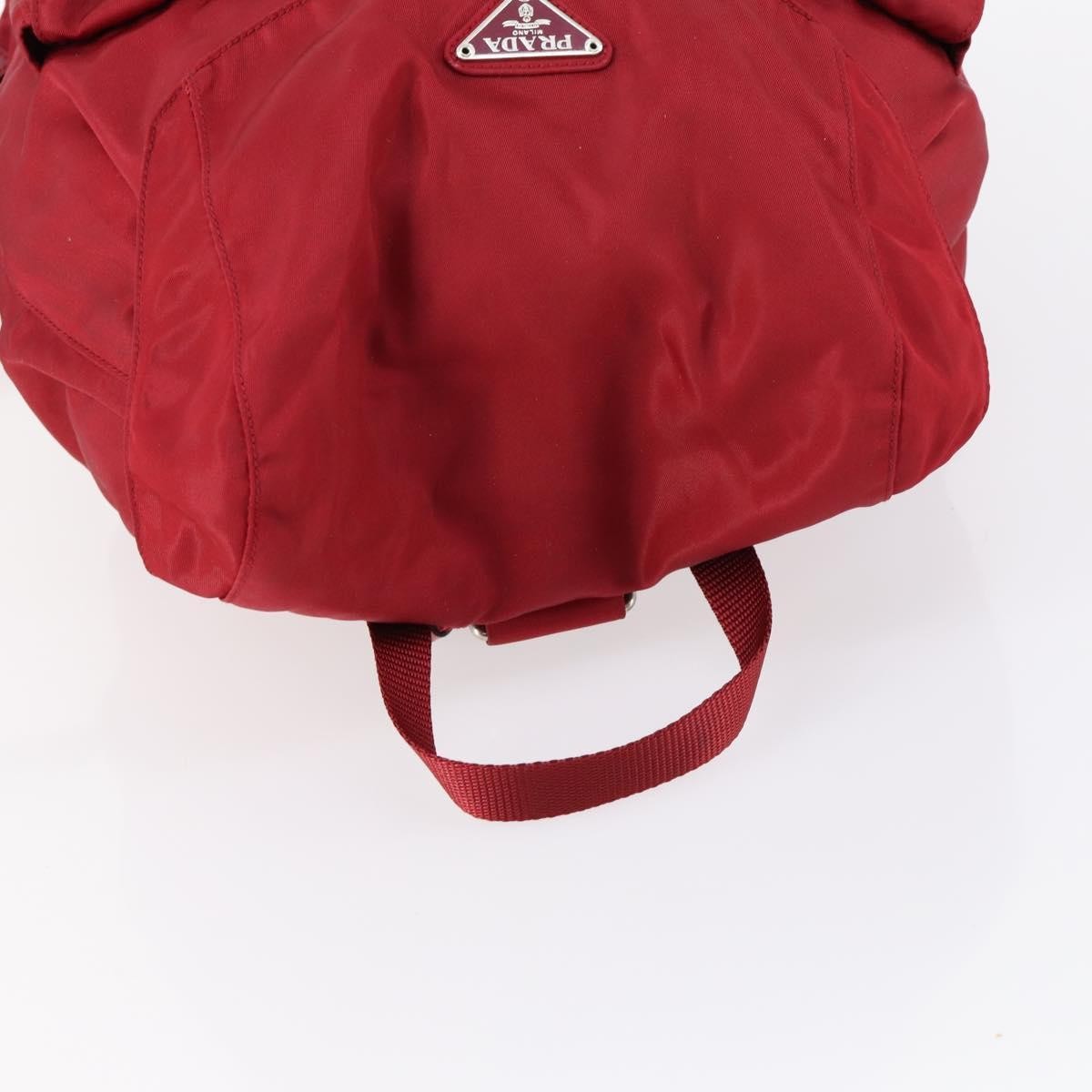 Prada Double Front Pocket Backpack Tessuto, RED, NYLON, Backpack