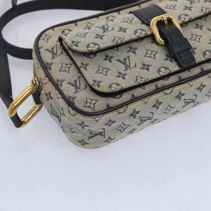 Louis Vuitton Juliette Crossbody Bag Mini Lin, BLUE, CANVAS, Shoulder bag