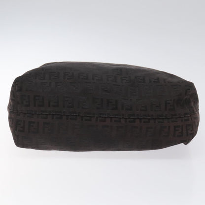 Fendi Shopping Tote Zucchino Canvas, BLACK, CANVAS, Tote bag