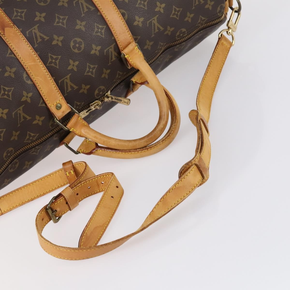 Louis Vuitton Keepall Bandouliere Bag Monogram Canvas, BROWN, CANVAS, Travel bag