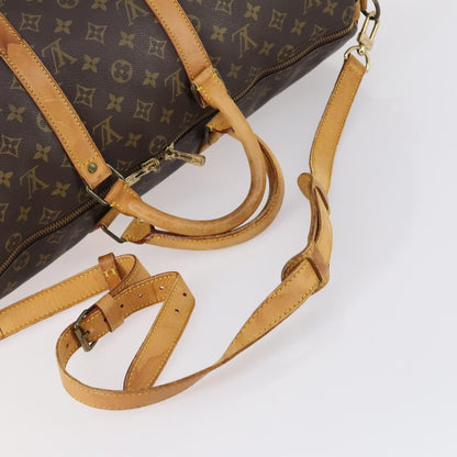 Louis Vuitton Keepall Bandouliere Bag Monogram Canvas, BROWN, CANVAS, Travel bag
