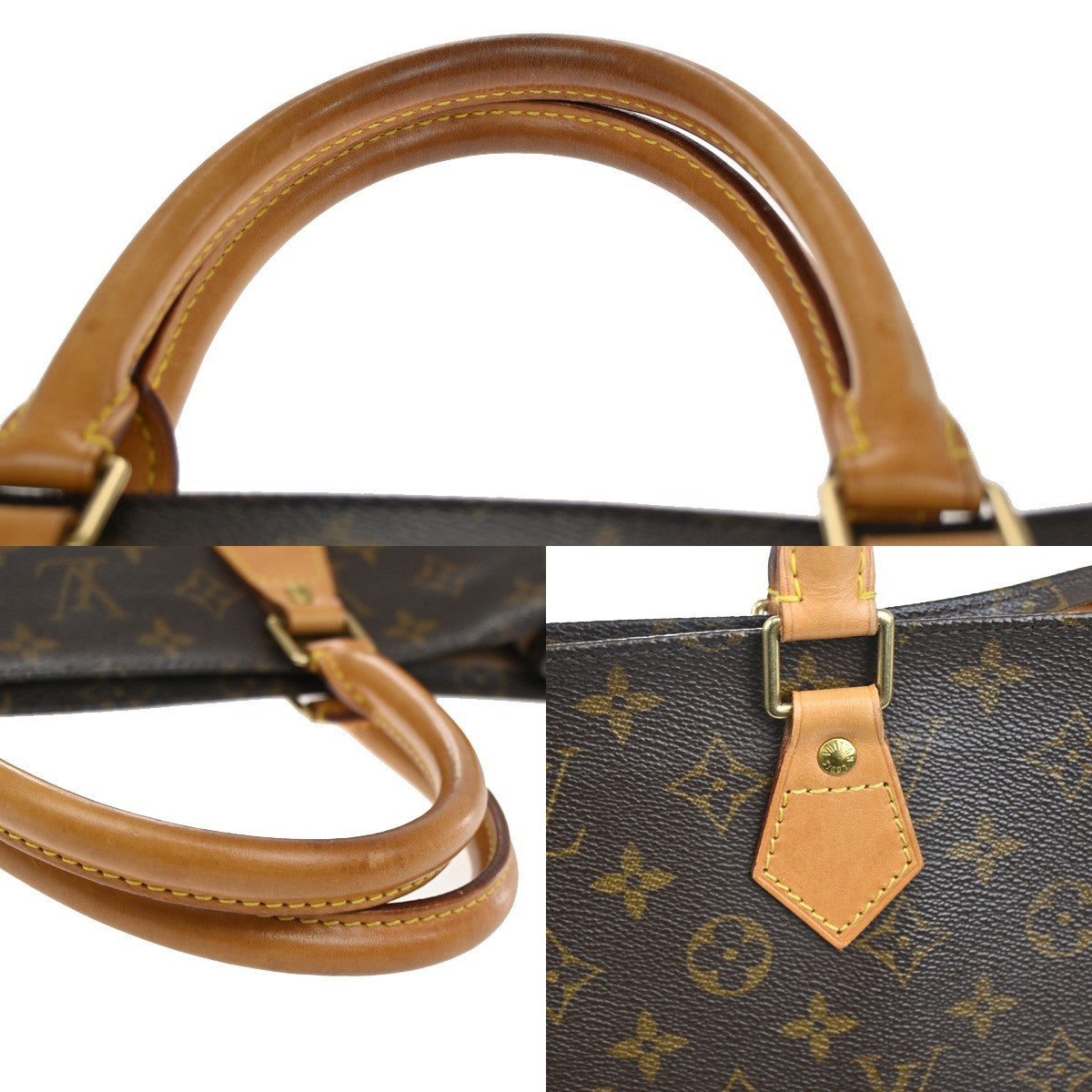 Louis Vuitton Sac Plat Bag Monogram Canvas, BROWN, CANVAS, Tote bag