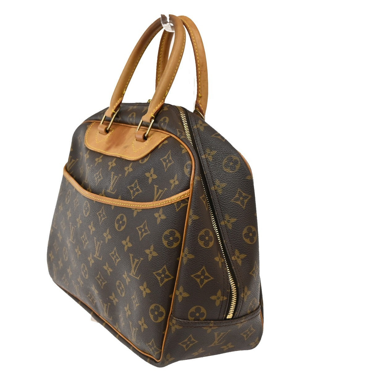 Louis Vuitton Deauville Handbag Monogram Canvas, BROWN, CANVAS, Handbag