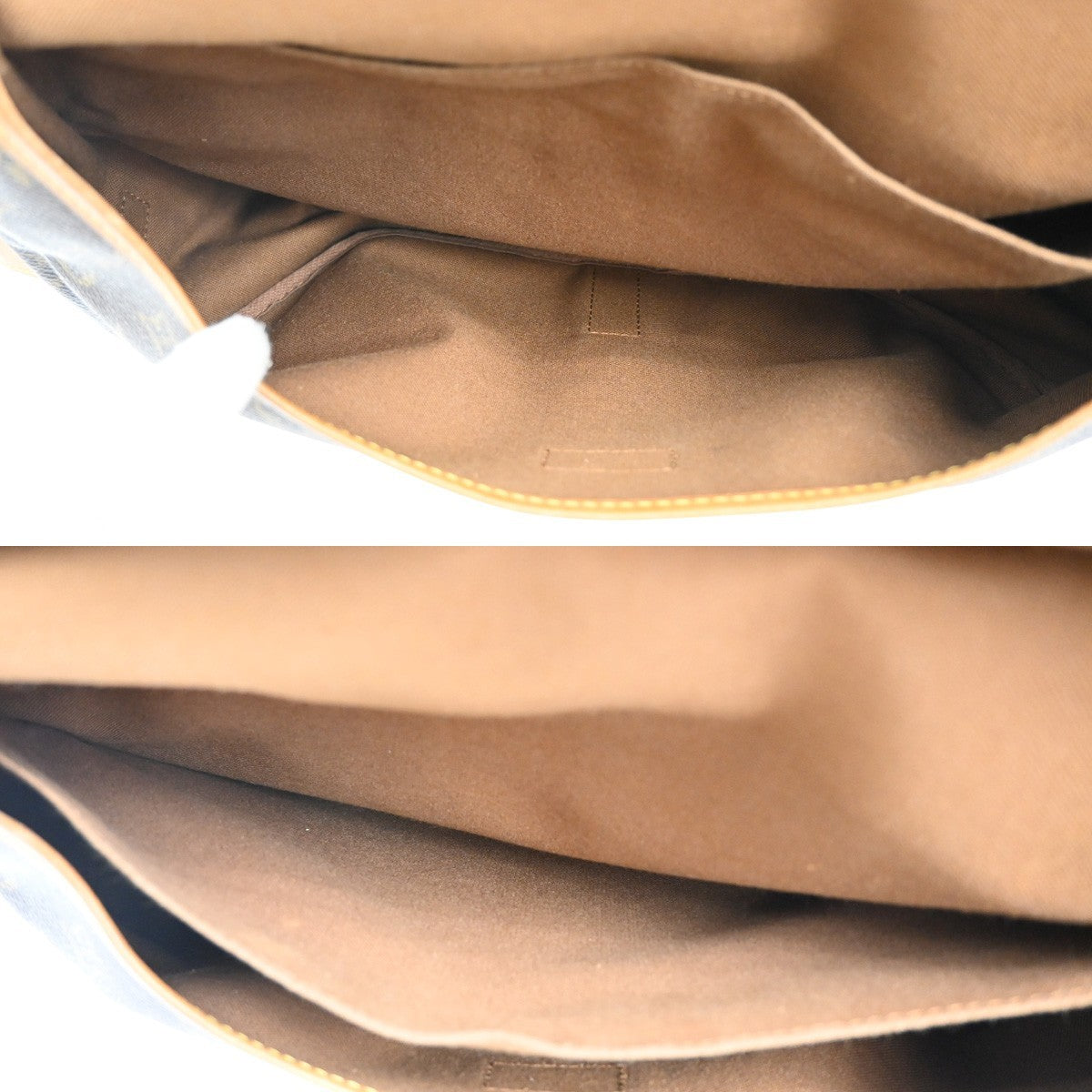 Louis Vuitton Saumur Handbag Monogram Canvas, BROWN, LEATHER, Shoulder bag