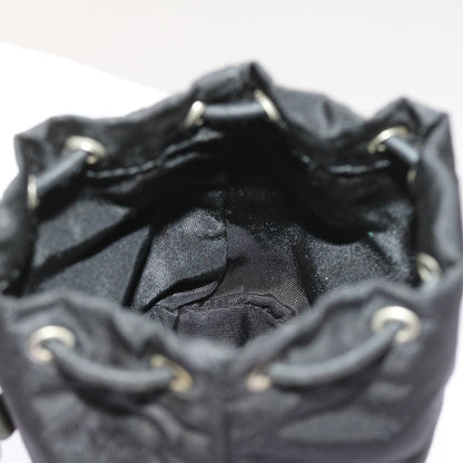 Prada Drawstring Crossbody Pouch Tessuto, BLACK, NYLON, Clutche & pouche