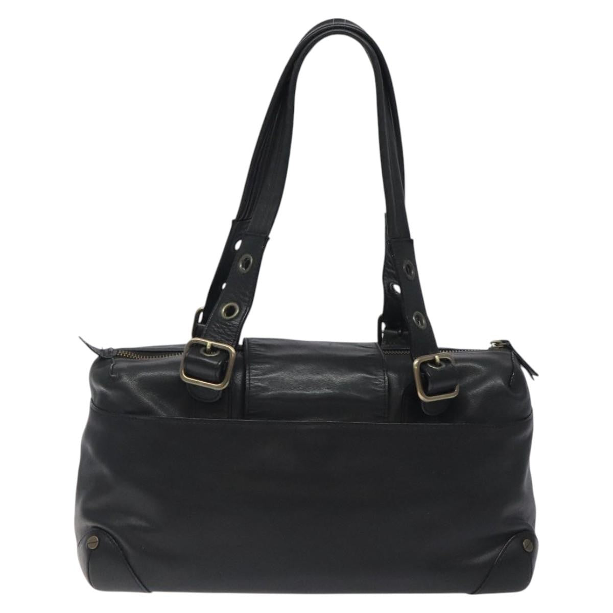 Chloe Vintage Shoulder Bag Leather, BLACK, LEATHER, Shoulder bag