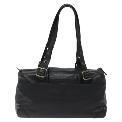Chloe Vintage Shoulder Bag Leather, BLACK, LEATHER, Shoulder bag