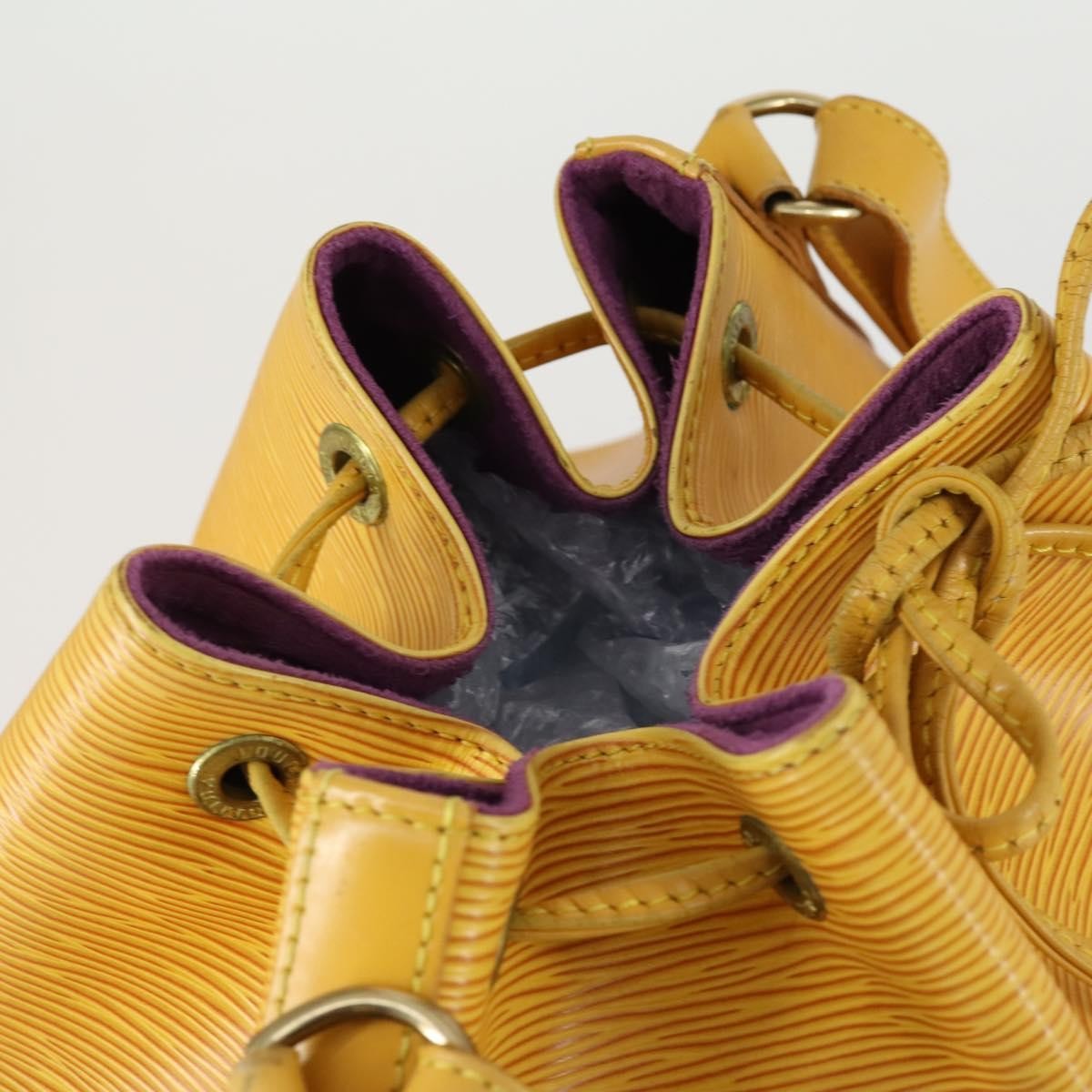 Louis Vuitton Petit Noe Handbag Epi Leather, YELLOW, LEATHER, Shoulder bag