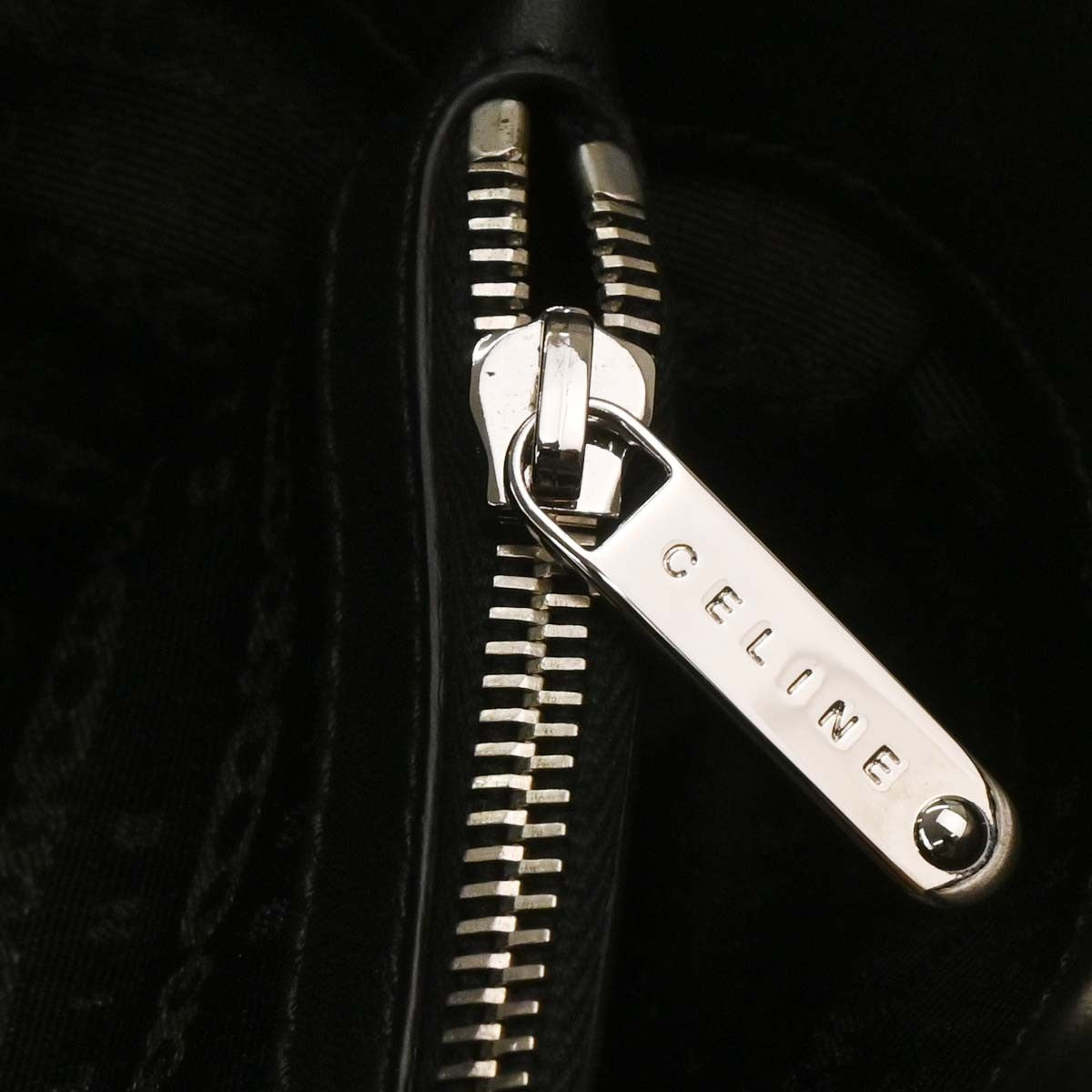 Celine Boogie Satchel Leather, BLACK, LEATHER, Handbag