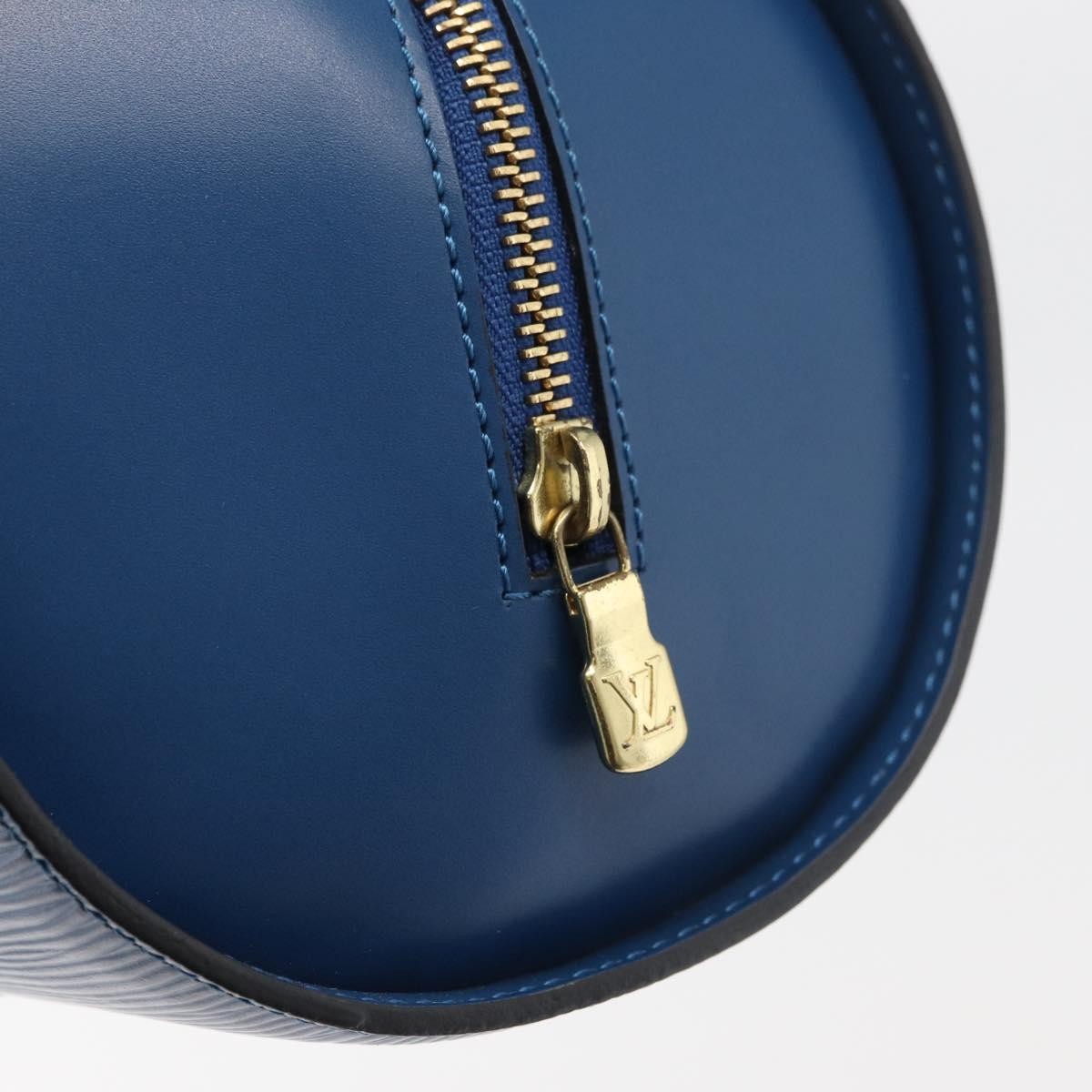 Louis Vuitton Soufflot Handbag Epi Leather, Blue, Leather, Handbag