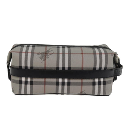 Burberry Nova check Pochette Canvas, GRAY, CANVAS, Clutche & pouche