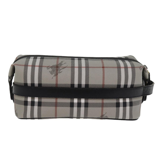 Burberry Nova check Pochette Canvas, GRAY, CANVAS, Clutche & pouche