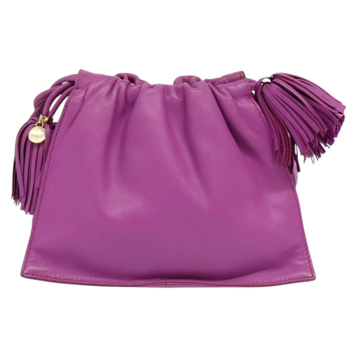 Loewe Flamenco Crossbody Bag Leather, PURPLE, LEATHER, Shoulder bag