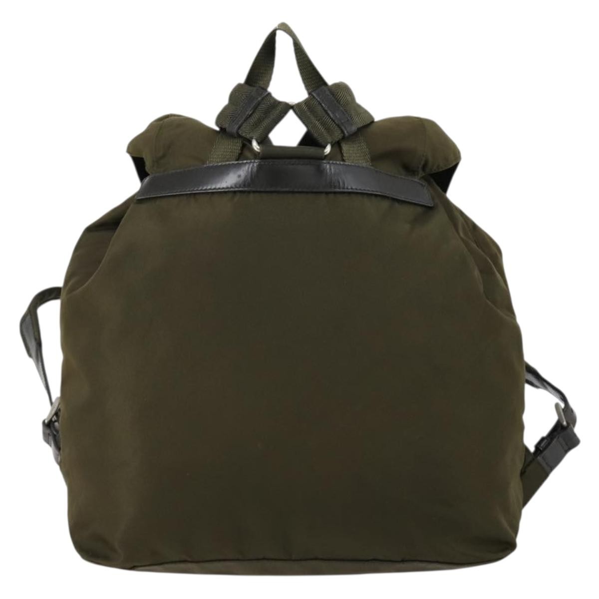 Prada Double Front Pocket Backpack Tessuto, KHAKI, NYLON, Backpack