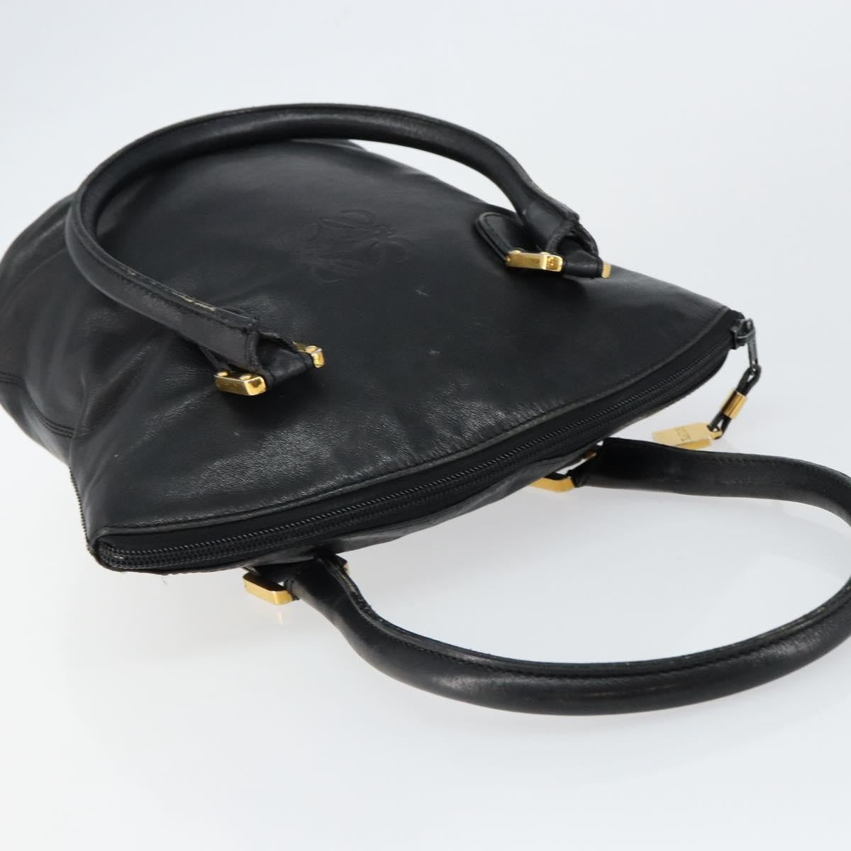 Loewe Anagram handbag Leather, BLACK, LEATHER, Handbag