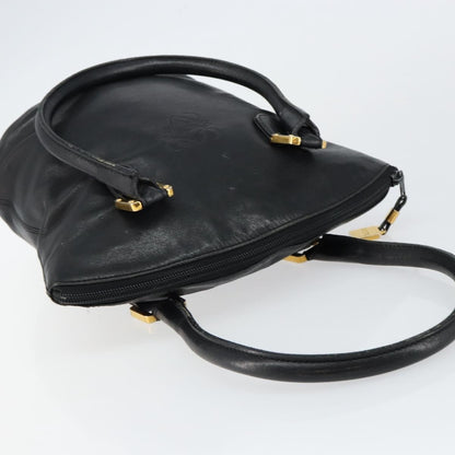 Loewe Anagram handbag Leather, BLACK, LEATHER, Handbag