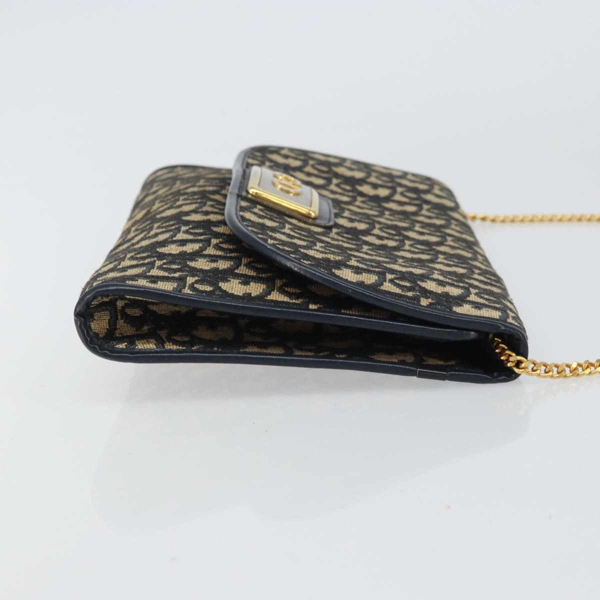 Christian Dior Vintage CD trotter Shoulder bag Canvas, NAVY, CANVAS, Shoulder bag