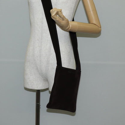 Chanel Vintage Shoulder Bag Suede, BROWN, SUEDE, Shoulder bag