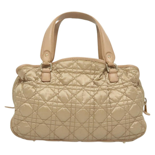 Christian Dior Charming Tote Cannage Quilt Nylon, BEIGE, NYLON, Tote bag