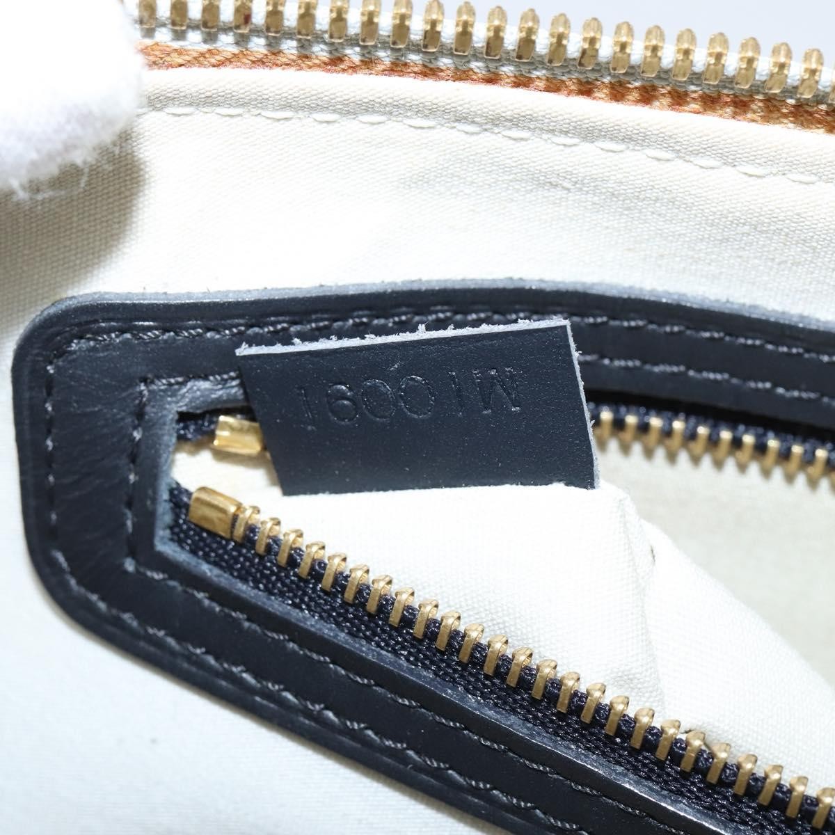 Louis Vuitton Alma Handbag Mini Lin, BLUE, CANVAS, Handbag