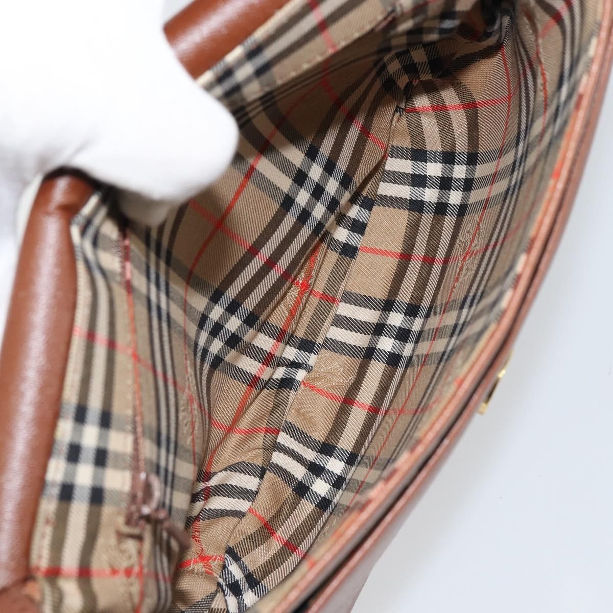 Burberry Vintage Flap Crossbody Bag Leather, BROWN, LEATHER, Shoulder bag