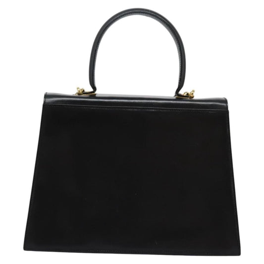 Salvatore Ferragamo Gancini Convertible Top Handle Bag Leather, BLACK, LEATHER, Handbag