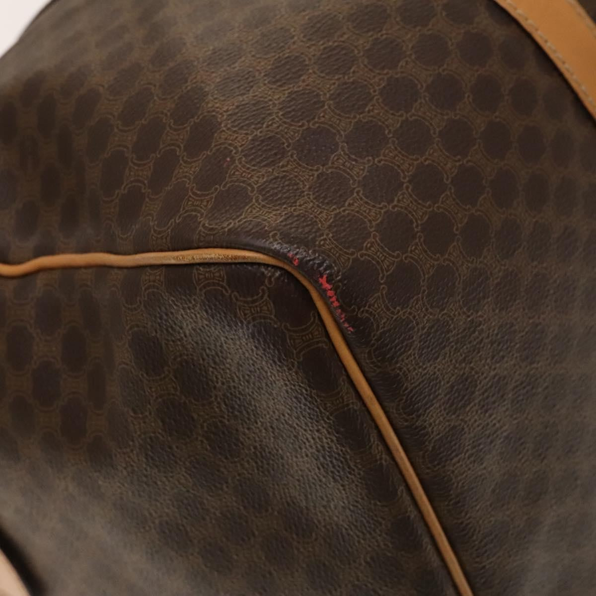 Celine Macadam Handbag Macadam with leather, BROWN, CANVAS, Handbag