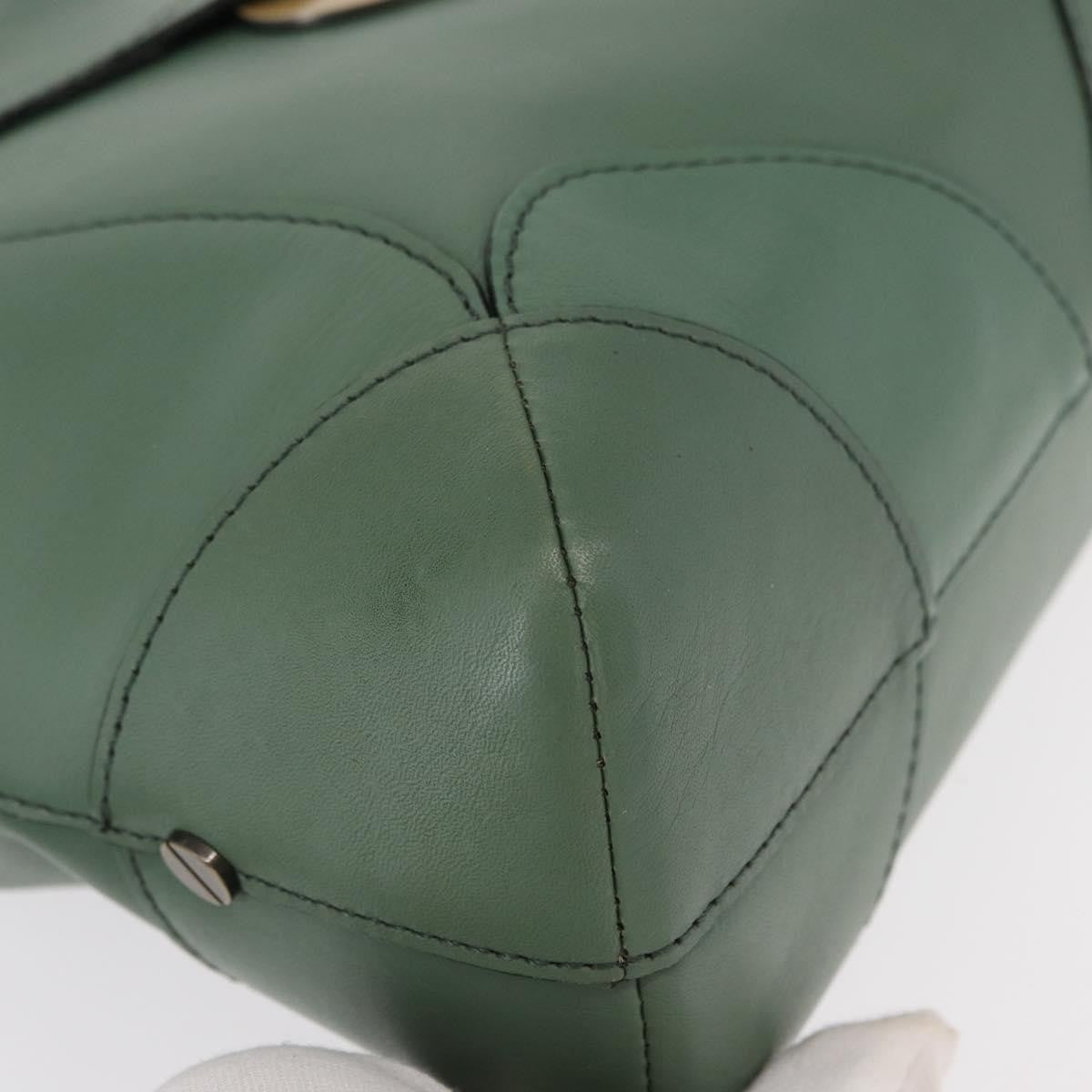 Chloe Vintage Flap shoulder bag Leather, GREEN, LEATHER, Shoulder bag