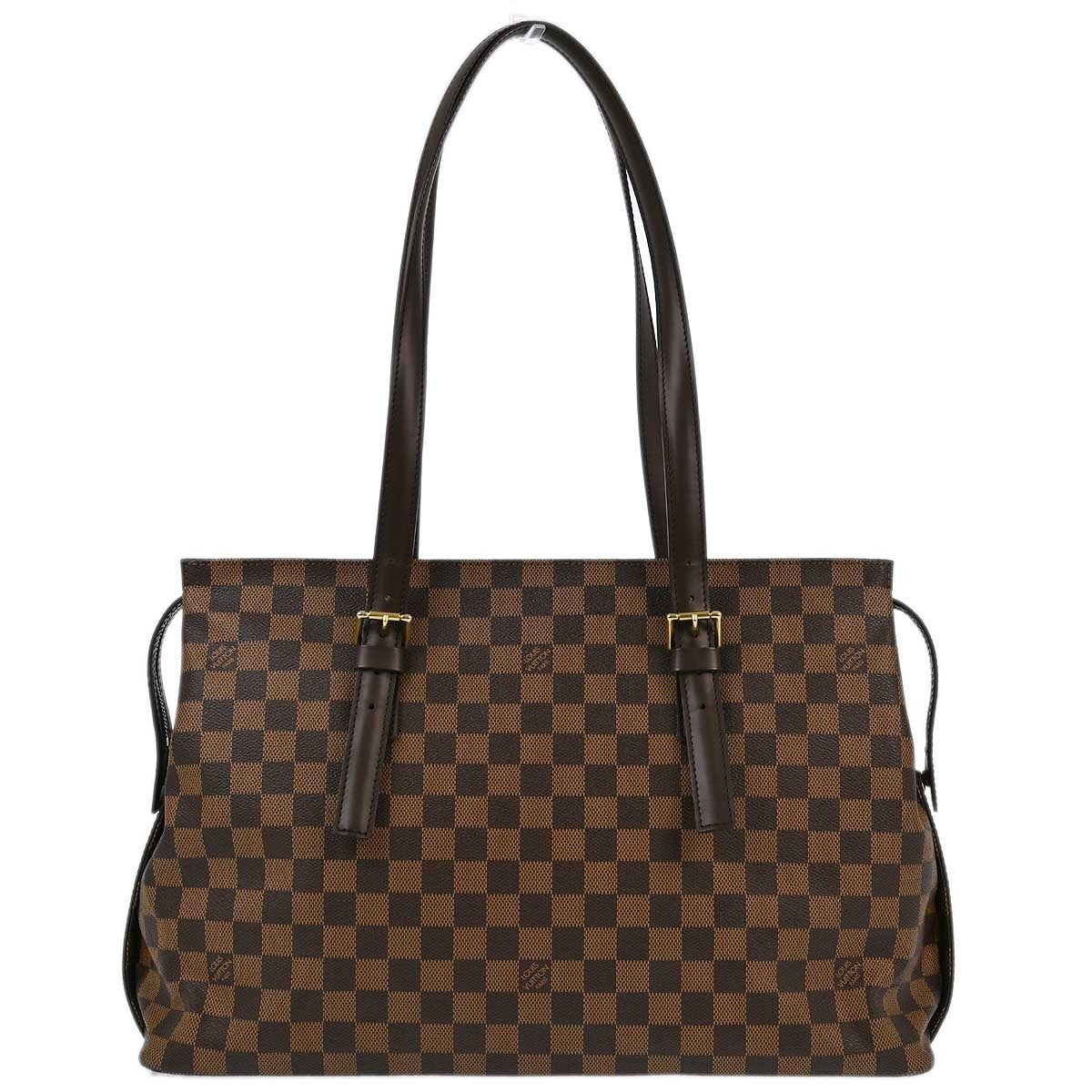 Louis Vuitton Chelsea Handbag Damier, BROWN, CANVAS, Tote bag