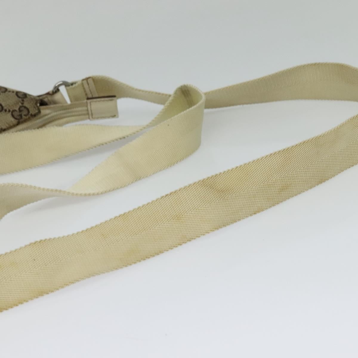 Gucci Zip Messenger Bag GG Canvas with Perforated Leather, BEIGE, CANVAS, Crossbody bag