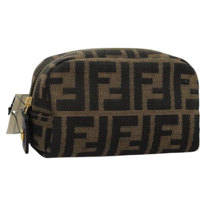 Fendi Vintage Toiletry Pouch Zucca Canvas, BROWN, CANVAS, Clutche & pouche