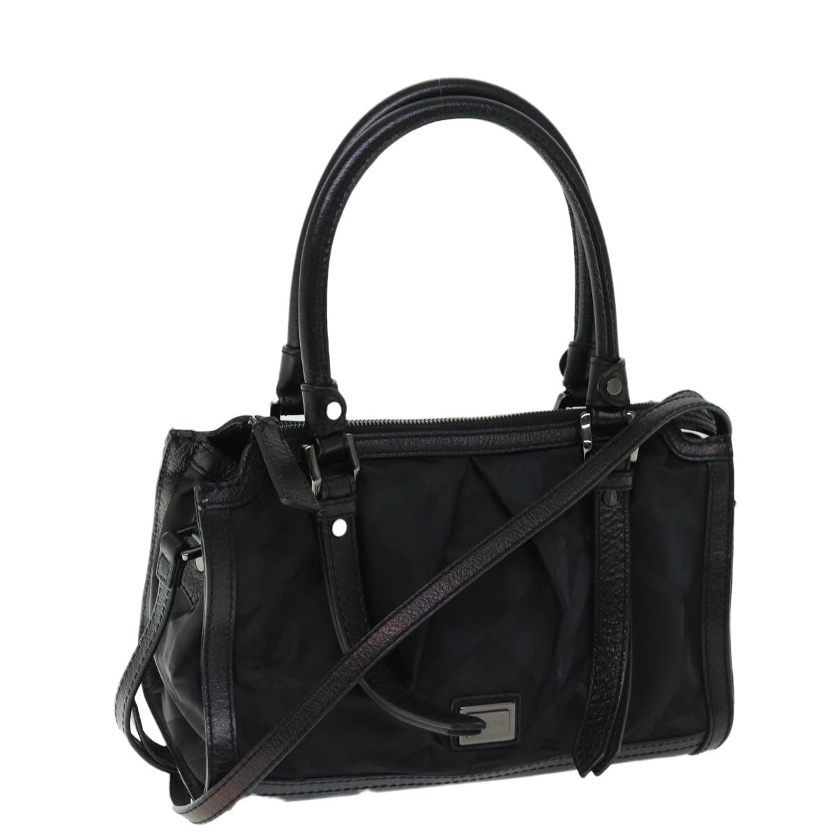 Burberry Vintage Handbag Nylon, BLACK, NYLON, Handbag