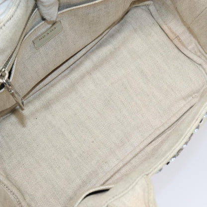 Prada Canapa Tote Rhinestone Embellished Canvas, GRAY, CANVAS, Tote bag