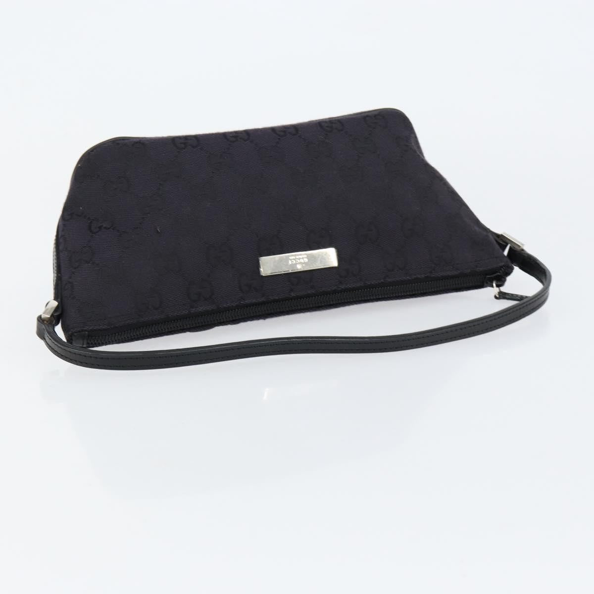Gucci Vintage Boat Pochette GG Canvas, BLACK, CANVAS, Clutche & pouche