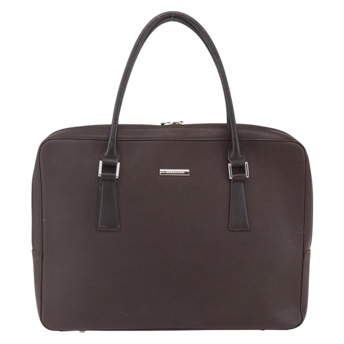 Burberry Vintage Handbag Leather, BROWN, LEATHER, Handbag