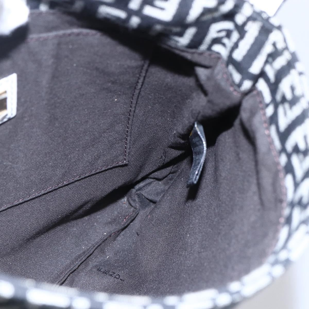 Fendi Vintage Flap Crossbody Bag Zucchino Canvas, BROWN, CANVAS, Shoulder bag