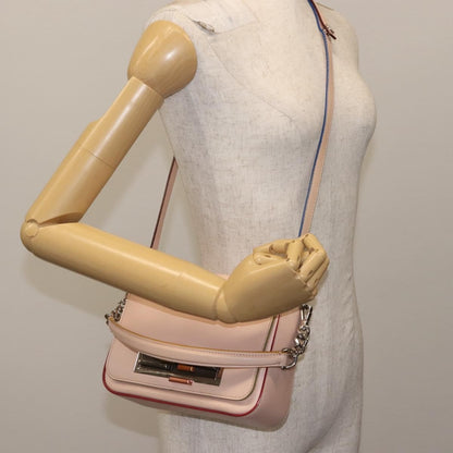 Fendi 3Baguette Convertible Crossbody Calfskin, PINK, LEATHER, Crossbody bag