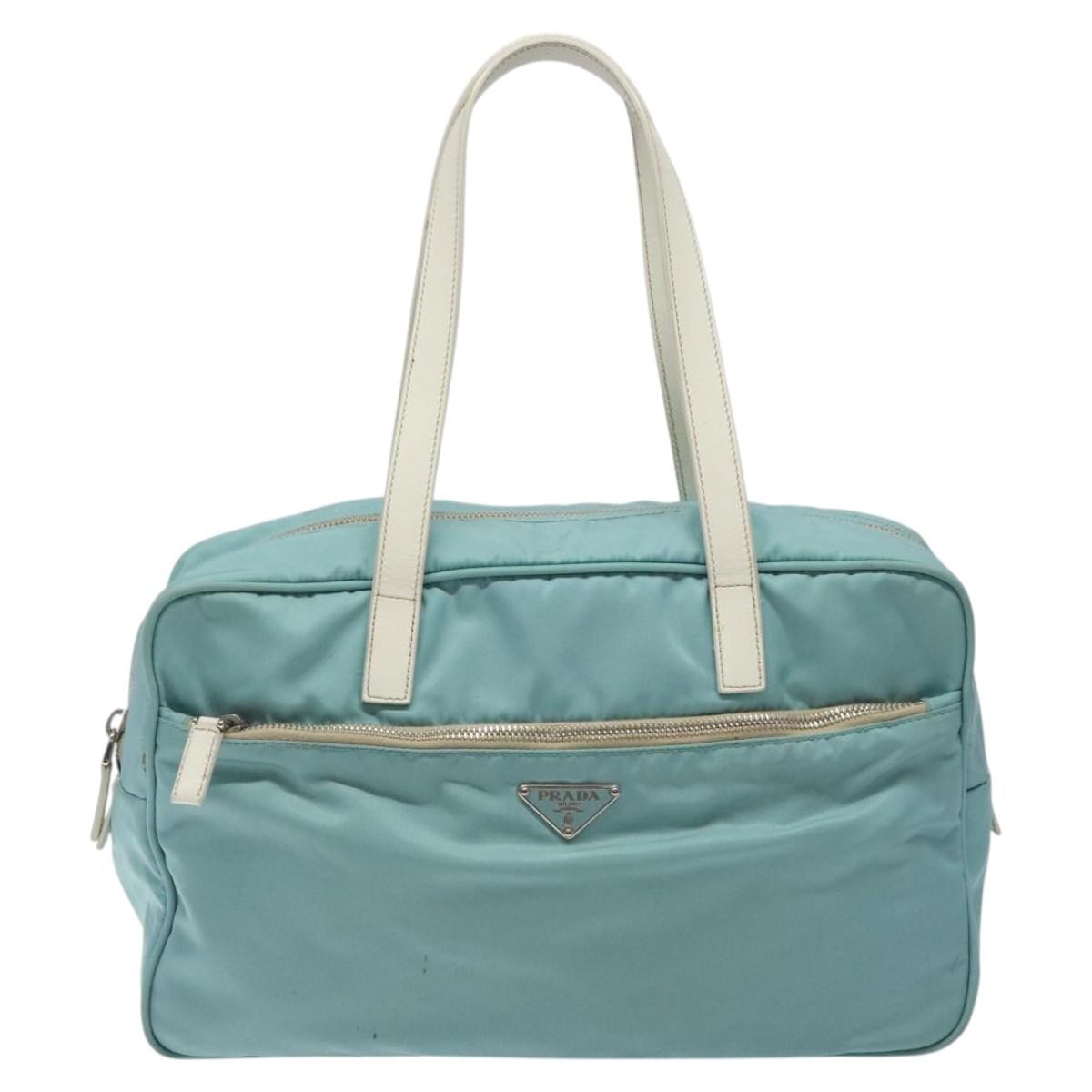 Prada Vintage Handbag Tessuto, BLUE, NYLON, Handbag